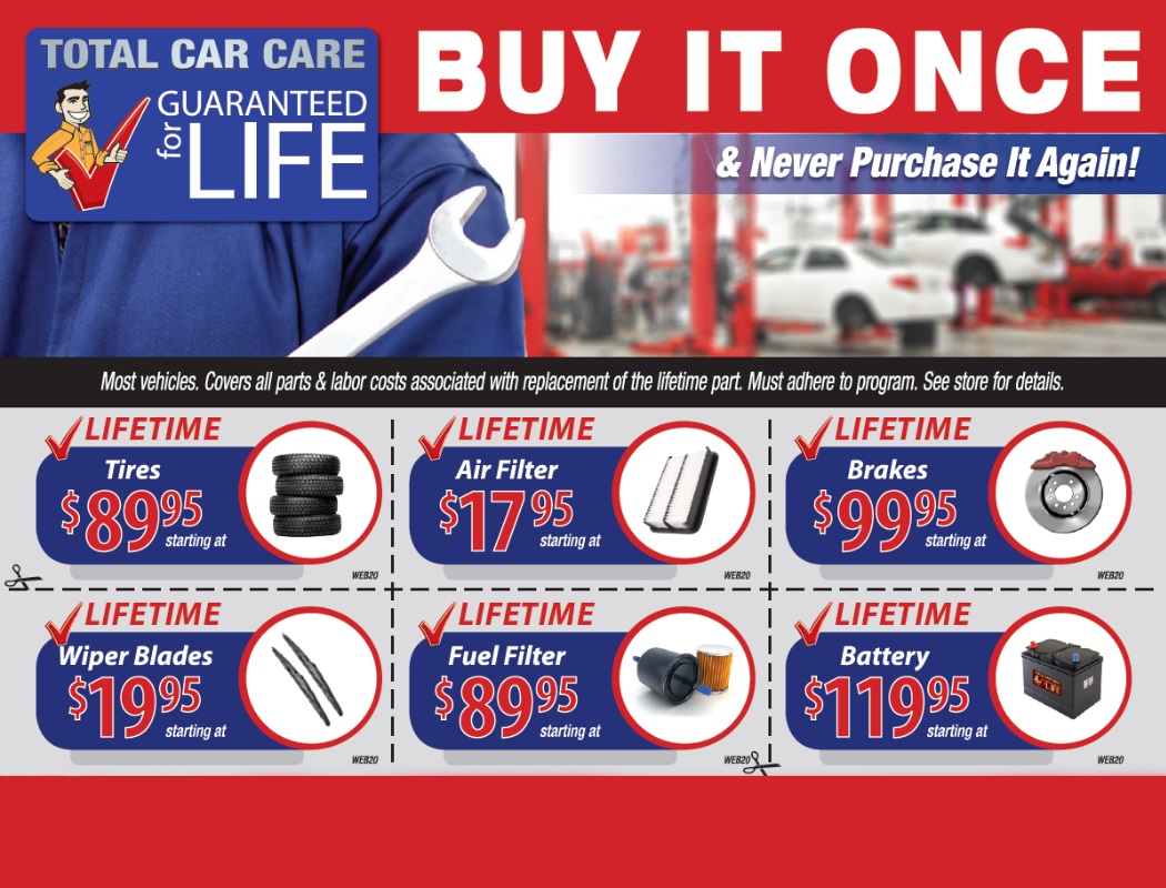 Total Care Car Guaranteed For Life Launches Lifetime Parts Program